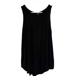 2/$15 Old Navy Luxe Black Swing Tank Tunic – Petite Small